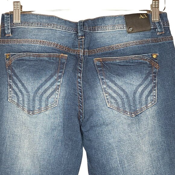 Armani Exchange AX Jeans Women Size 4 Long Medium Wash Blue Denim Bootcut Casual - Picture 12 of 12